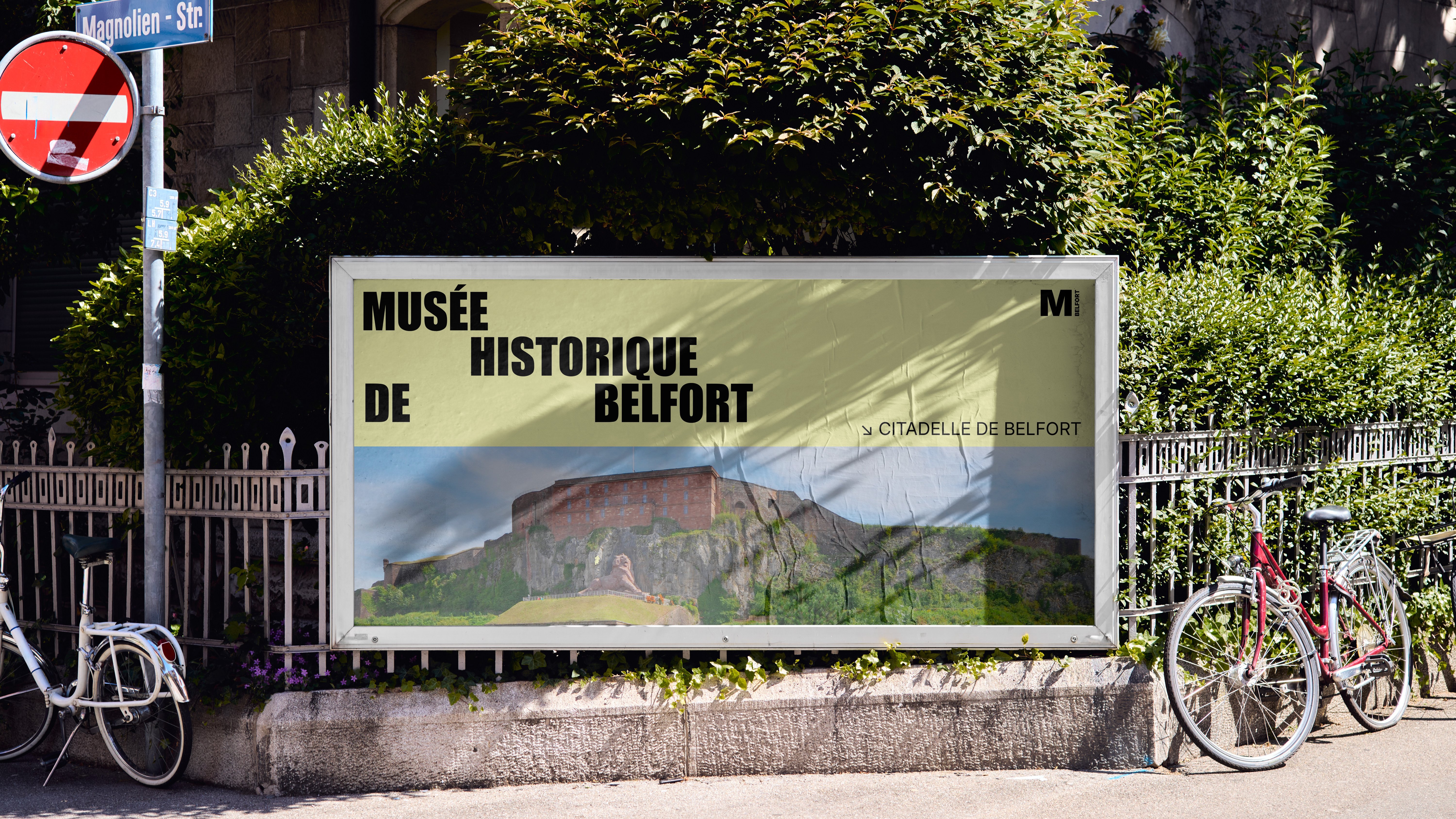 affiche paysage dans la rue