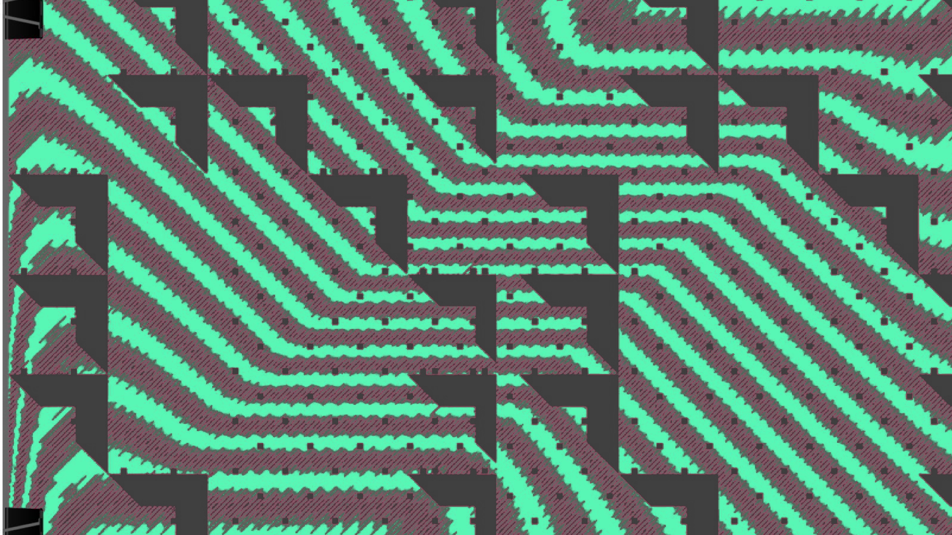 expérimentation avec des flèches et un fond vert