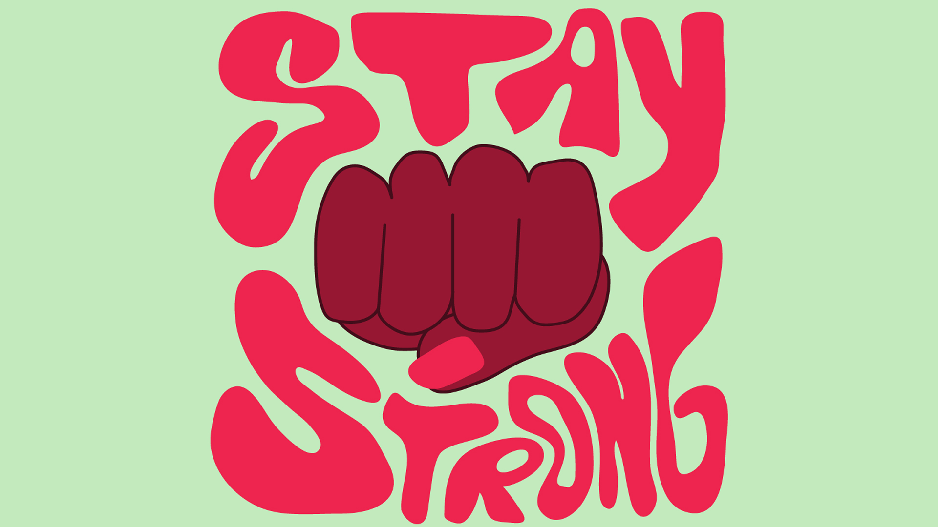 image d'un point avec un texte qui signifie reste forte