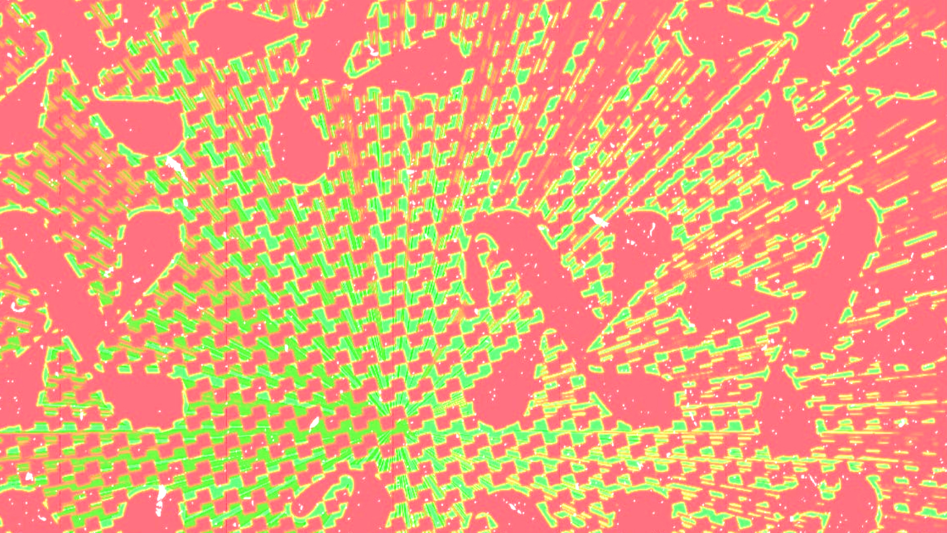 lettre x expérimentation rouge et verte