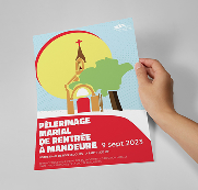 église de mandeure en dessin sur une affiche