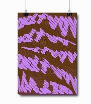 distorsions typographiques violet et marron