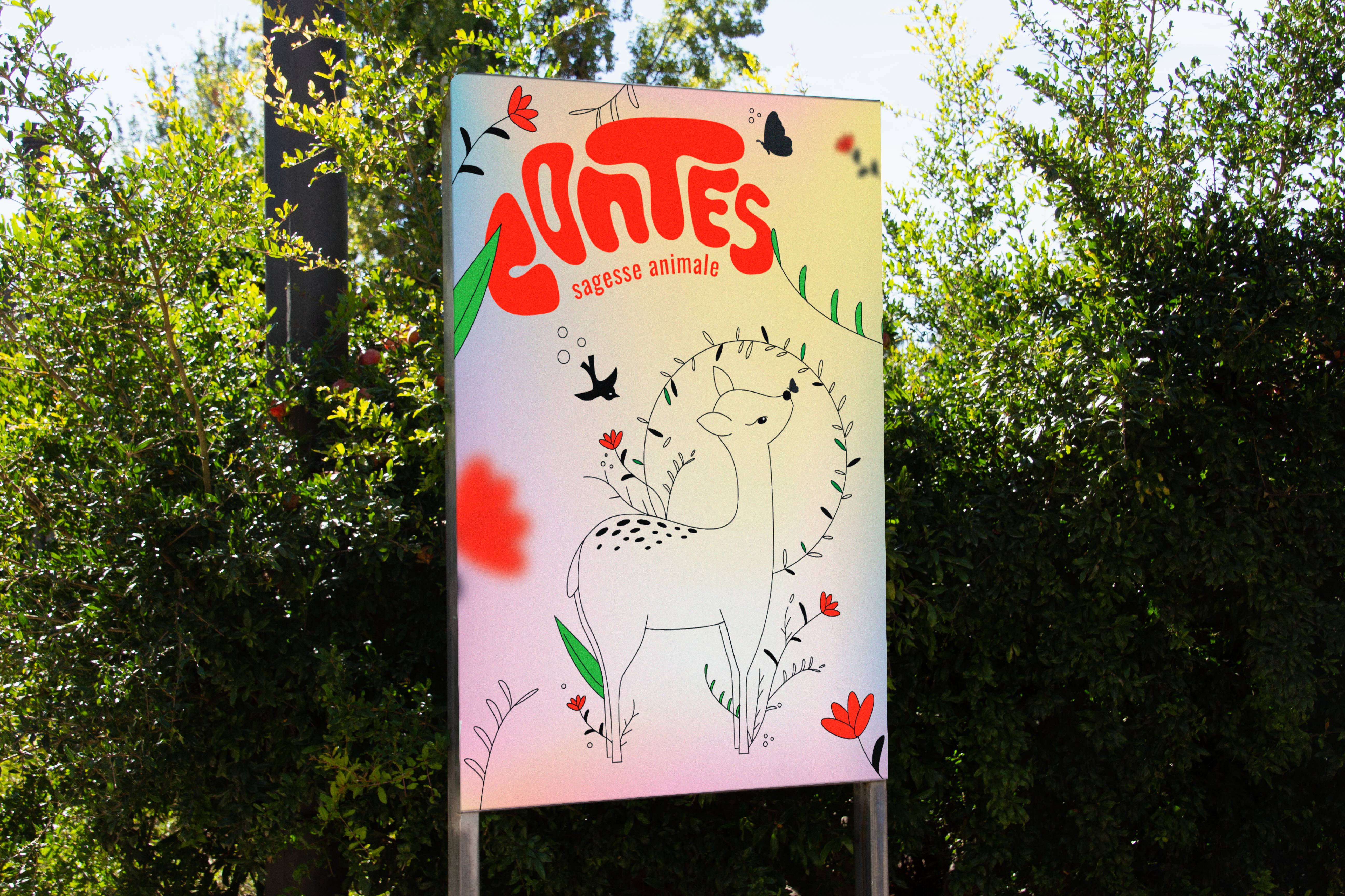 pancarte illustration contes et sagesse animale