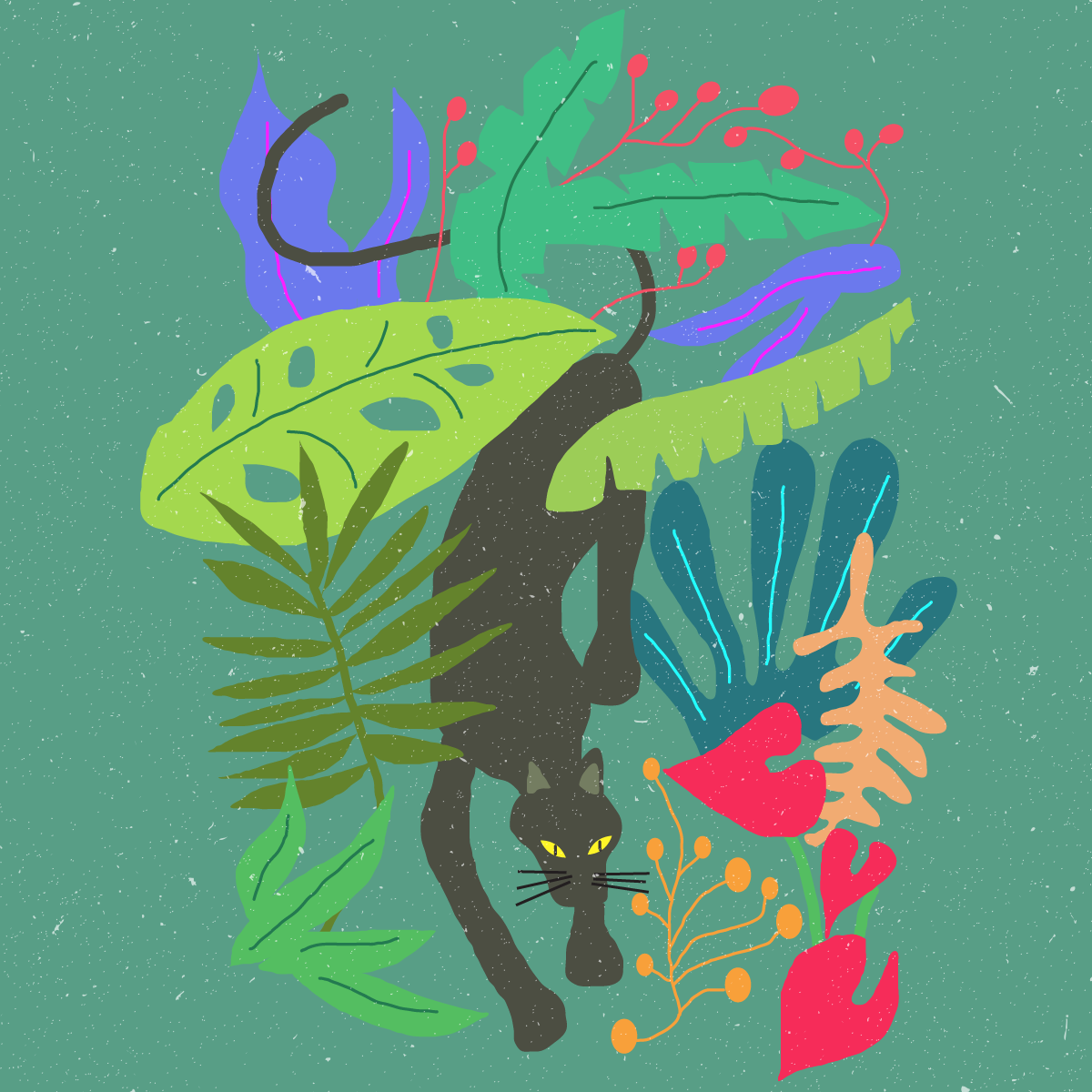 léopard dans la jungle