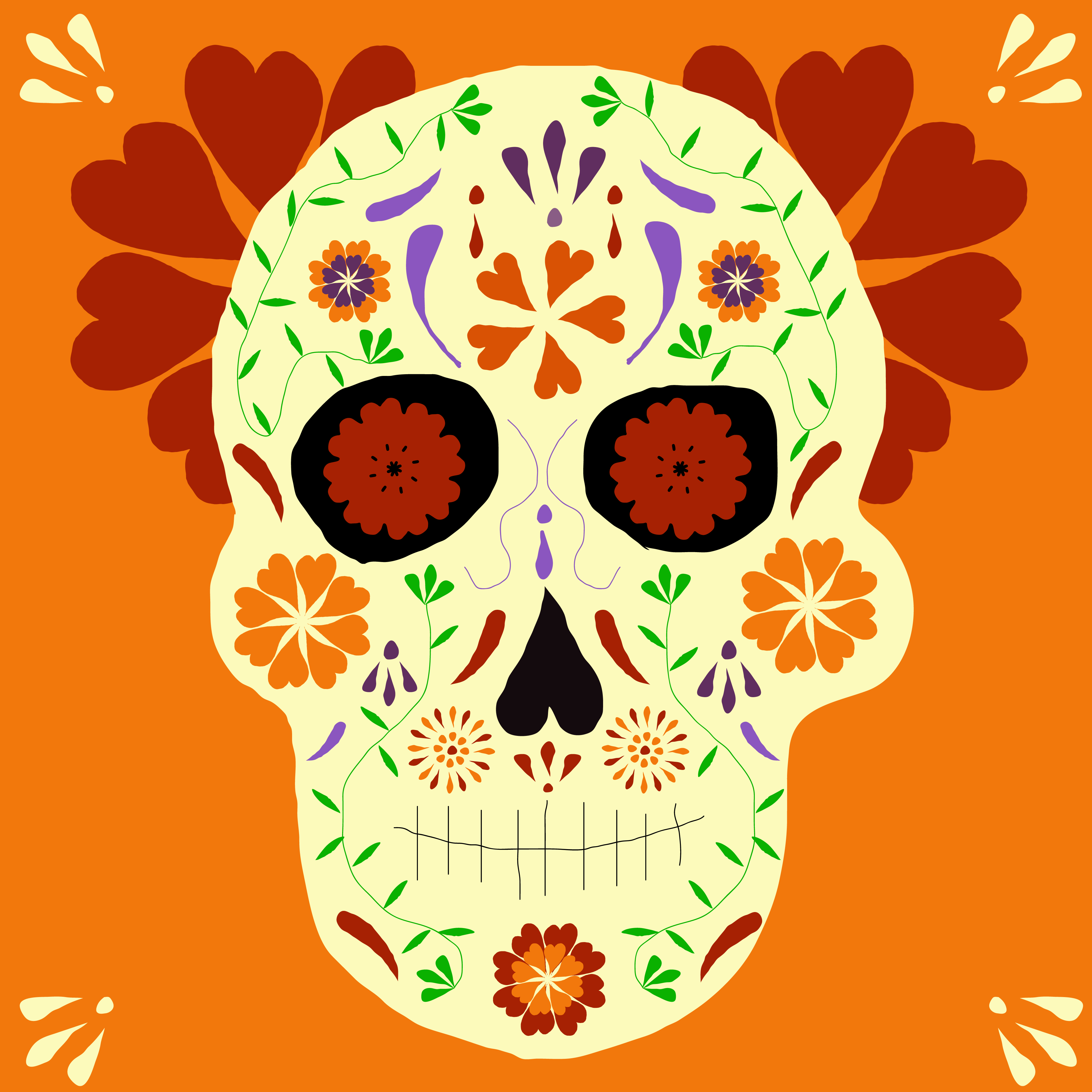 tête de mort el dia de los muertos