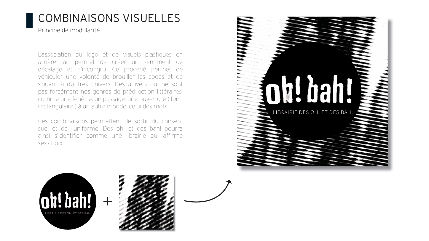 combinaison visuelle fond et logo