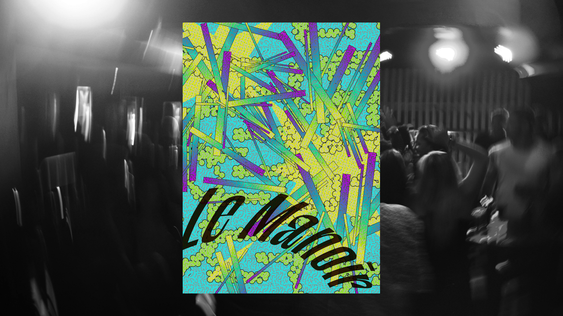 affiche sur fond de soirée