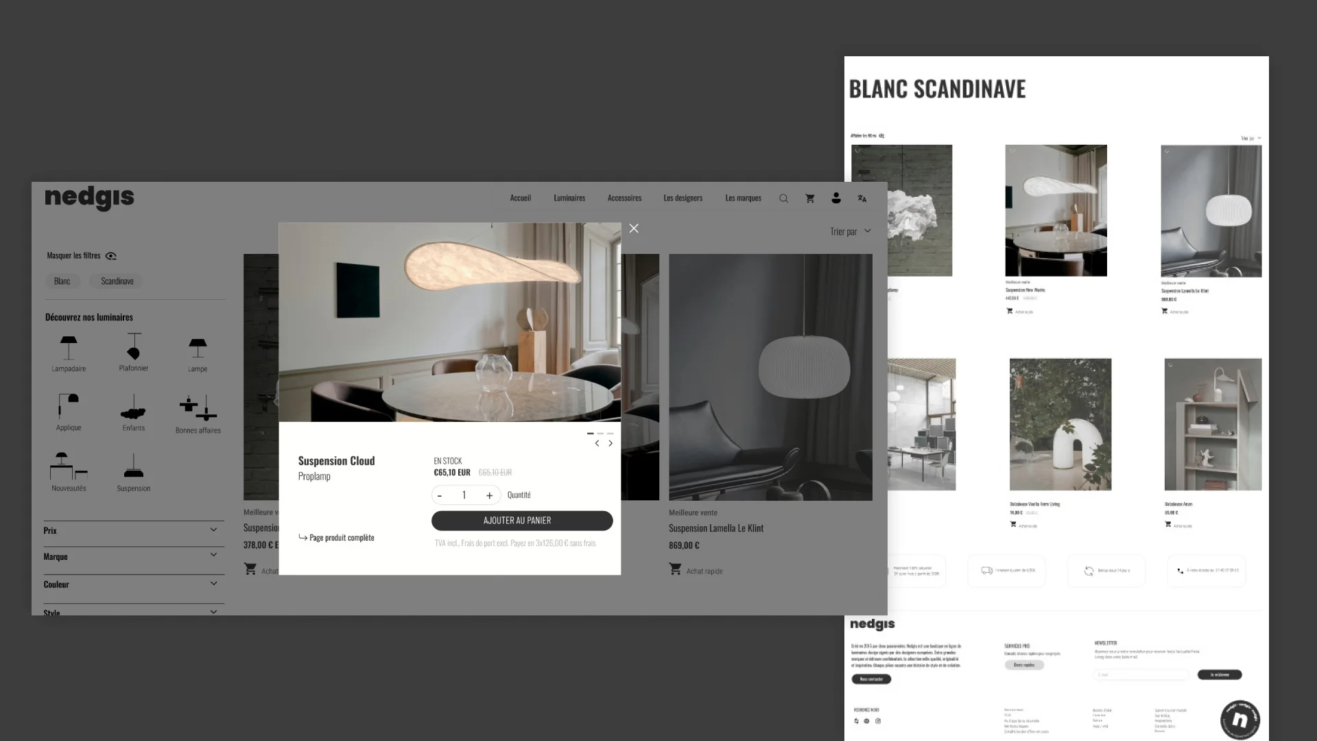 maquette avec les visuels