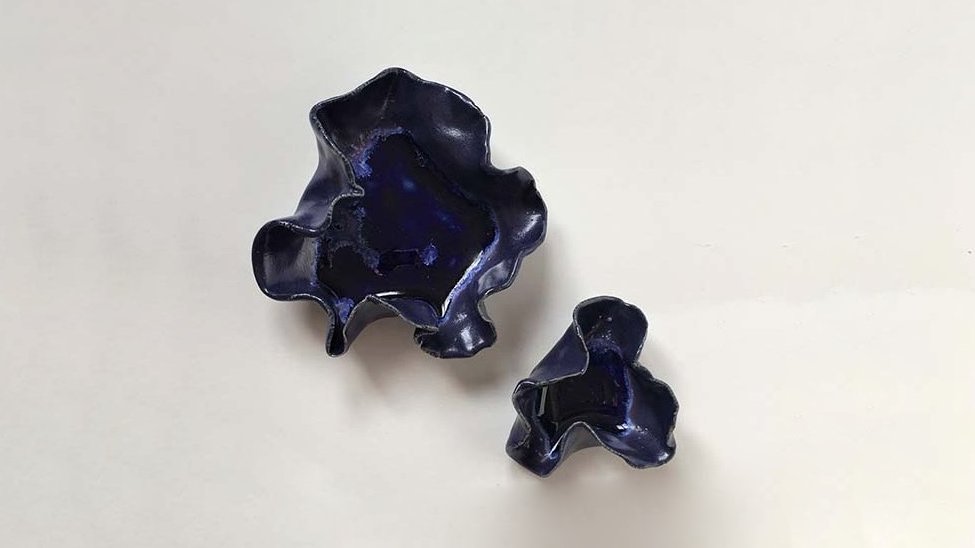 poterie organique bleur aspect sous-marin