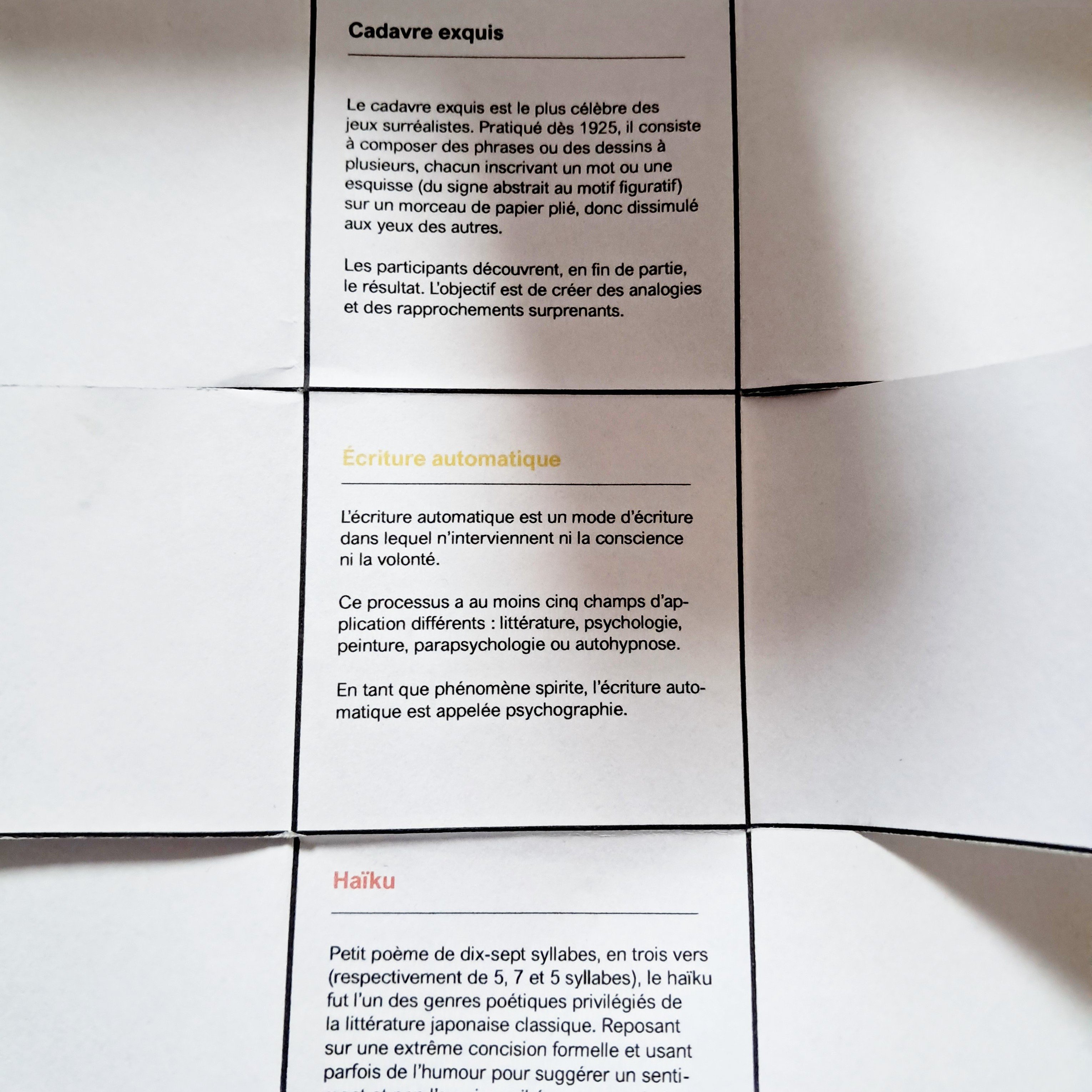 consigne de jeu graphique