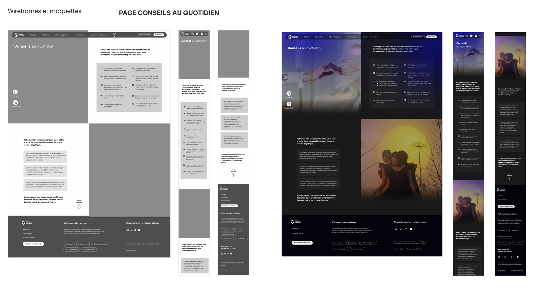 maquettes et wireframes