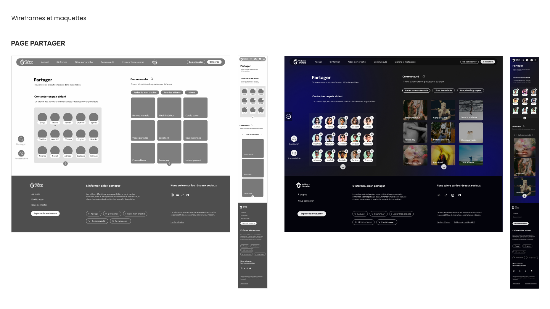 maquettes et wireframes