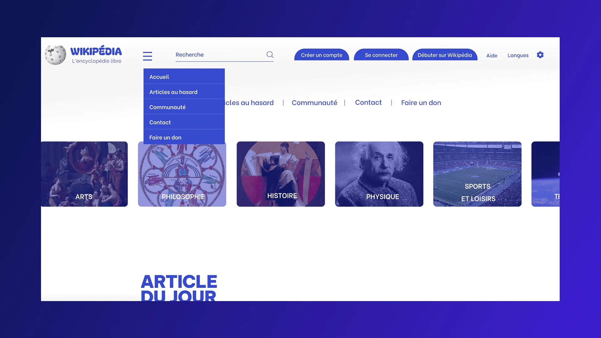 maquettes du site visuels